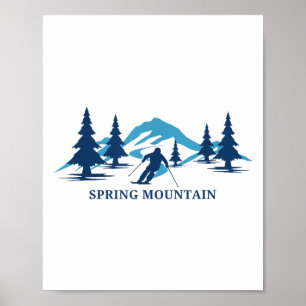 Poster Station de ski de Spring Mountain Pennsylvania Ski