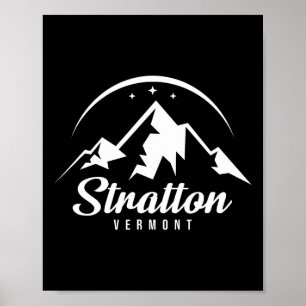 Poster Station de ski de Stratton Vermont Ski Snowboard