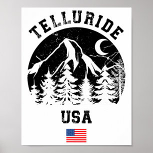 Poster Station de ski de Telluride Colorado Ski alpin Ame