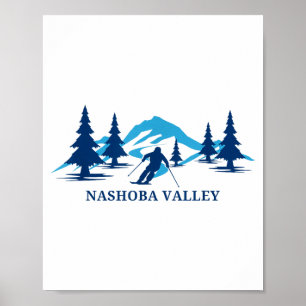 Poster station de ski nashoba valley massachusetts ski
