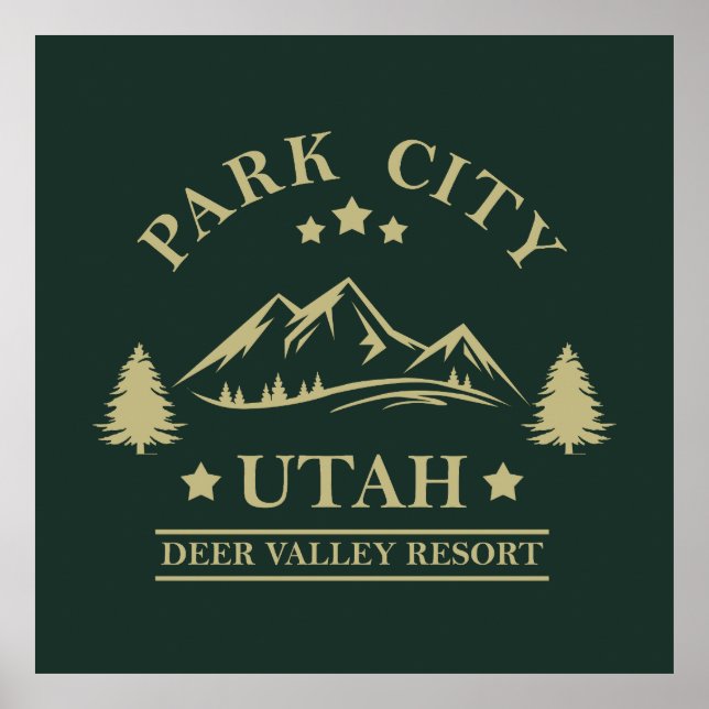 Poster Station de ski Park city Utah (Devant)