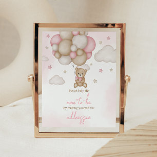 Poster Station d'enveloppe de Baby shower de ballons pour