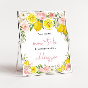 Poster Station d'enveloppe de citron rose