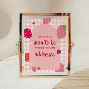 Poster Station d'enveloppe En vichy fraise Berry Sweet