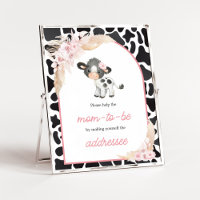 Station d'enveloppes de vaches rose Boho Highland