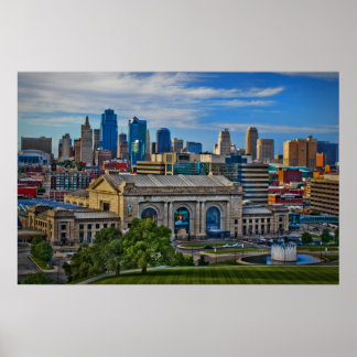 Poster Station Historic Union - Kansas City Canvas Imprim