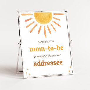 Poster Station Retro Boho Sunshine Baby shower Enveloppe