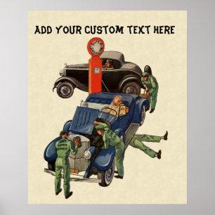 Poster Station service du service complet de Joe,