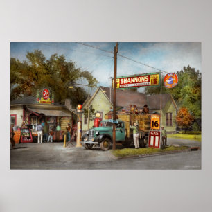 Poster Station-service - Supercarburants Shannon 1939