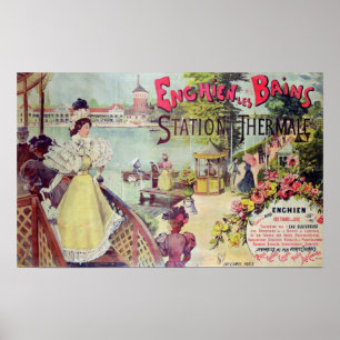 Poster Station spa d'Enghien-les-Bains, France