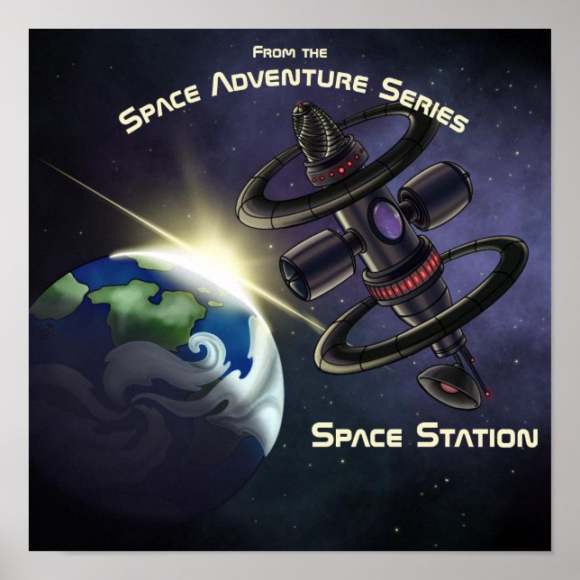 Poster Station spatiale (Devant)