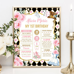 Poster Statistiques de 1er anniversaire d'Alice au pays d