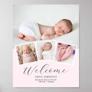 Poster Statistiques de date de naissance de photo de fill