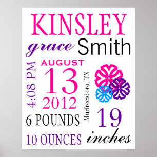 Poster Statistiques de naissance