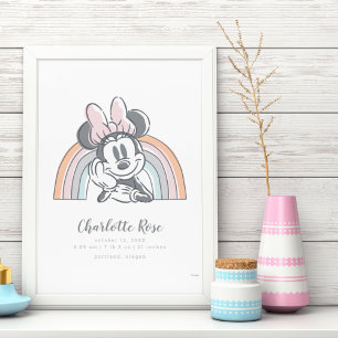 Poster Statistiques de naissance arc-en-ciel de Minnie Mo