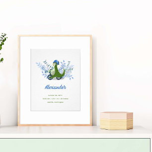 Poster Statistiques de naissance de garçon de nurserie av