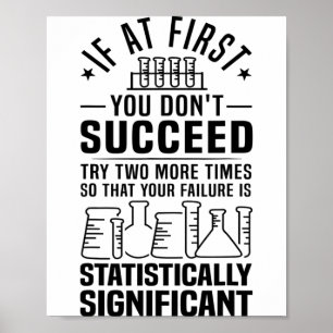 Poster Statistiques drôles Cadeau de science pun pour hom