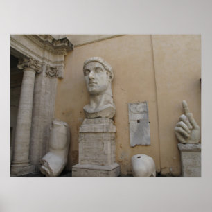 Poster Statue colossale de Constantine, Rome, 315-220