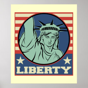 Poster Statue d'affiche de liberté