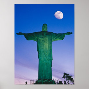Poster Statue de Cristo Redentor  Rio de Janeiro Brésil