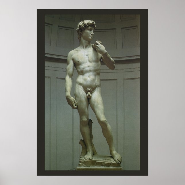 Poster Statue de David par Michelangelo (Devant)