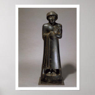 Poster Statue de Gudée, Prince de Lagash, Néo-Sumérien, f