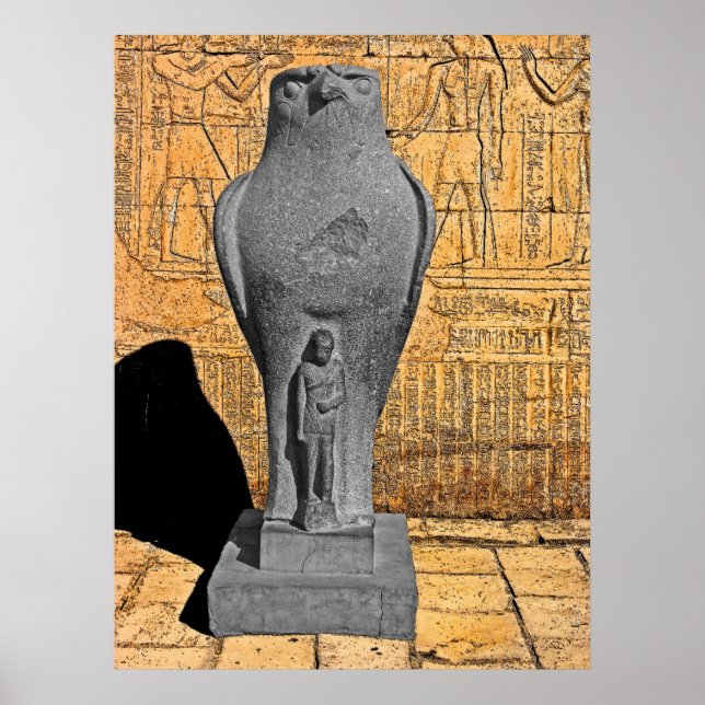 Poster Statue de Horus, Edfu, Égypte (1) (Devant)