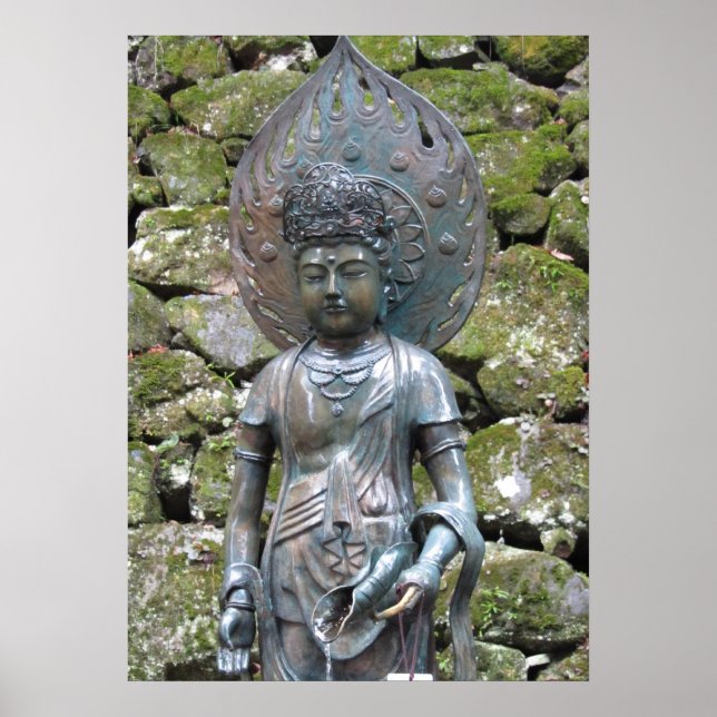 Poster Statue de Kannon (Kwan Yin) sur le mont Kurama (Devant)