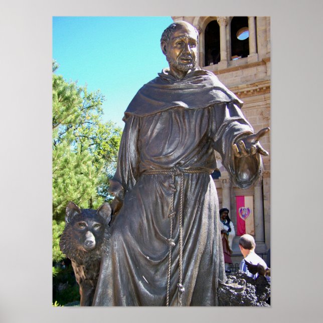 Poster Statue de la cathédrale de père Noël Fe NM St. Fra (Devant)
