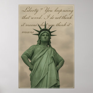 Poster Statue de la Liberté déçue