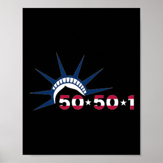 Poster Statue de la Liberté du mouvement de protestation