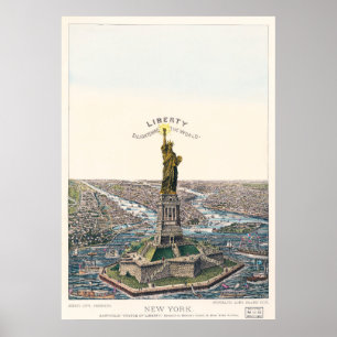 Poster Statue de la liberté éclairant le monde
