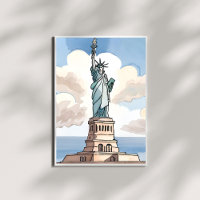 Statue de la Liberté | Monument aquarelle