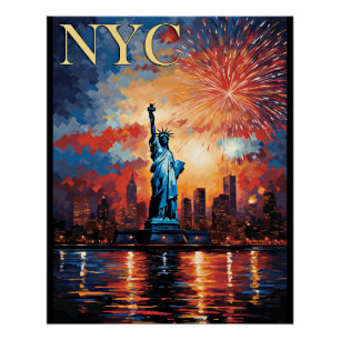 Poster Statue de la Liberté, New York,