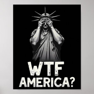 Poster Statue de la Liberté patriotique du 4 juillet Wtf
