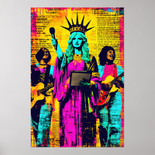 Poster Statue de la Liberté Pop Art