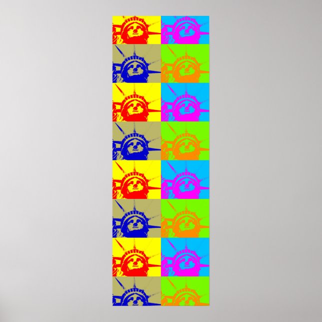 Poster Statue de la Liberté Quatre couleurs Pop Art Poste (Devant)