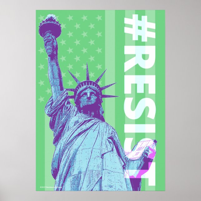 Poster Statue De La Liberté Résiste À L'Art (Devant)