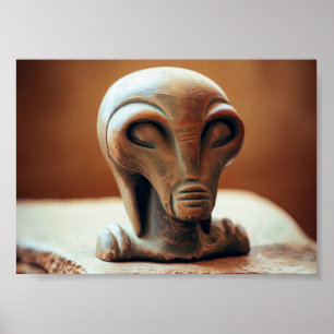 Poster Statue de l'Alien antique
