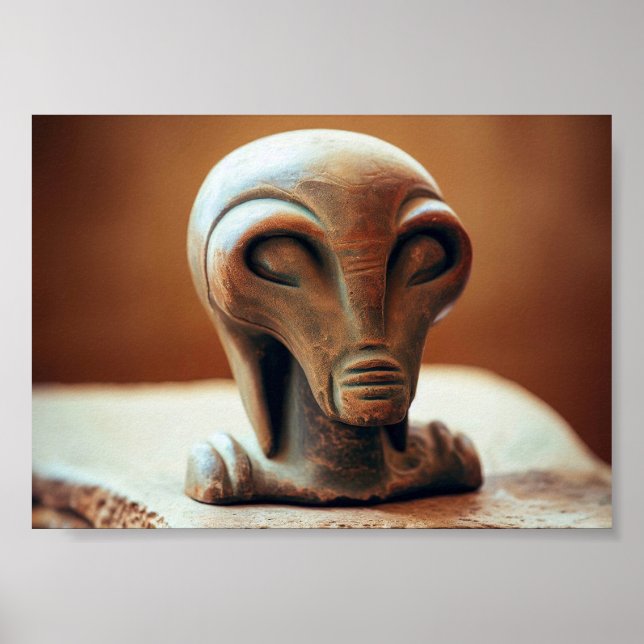 Poster Statue de l'Alien antique (Devant)