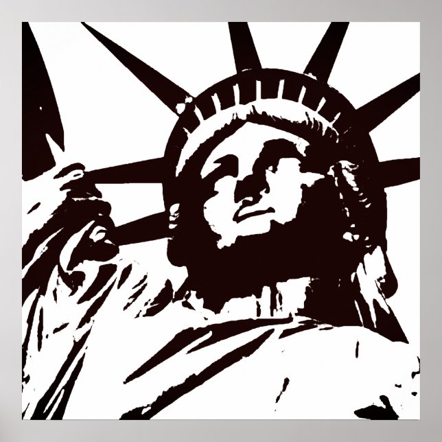 Poster Statue de Liberty Pop Art (Devant)