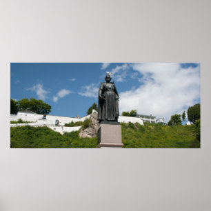 Poster Statue de Marquette, île Mackinac, Michigan