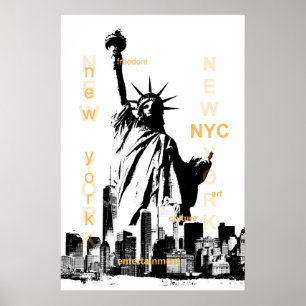 Poster statue de nyc de New York City d'art de bruit de