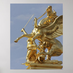 Poster Statue de Pégase sur le pont Alexandre III