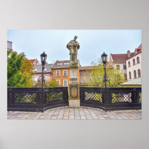 Poster Statue de St. Jean Népomucène, Bratislava, Slovaqu