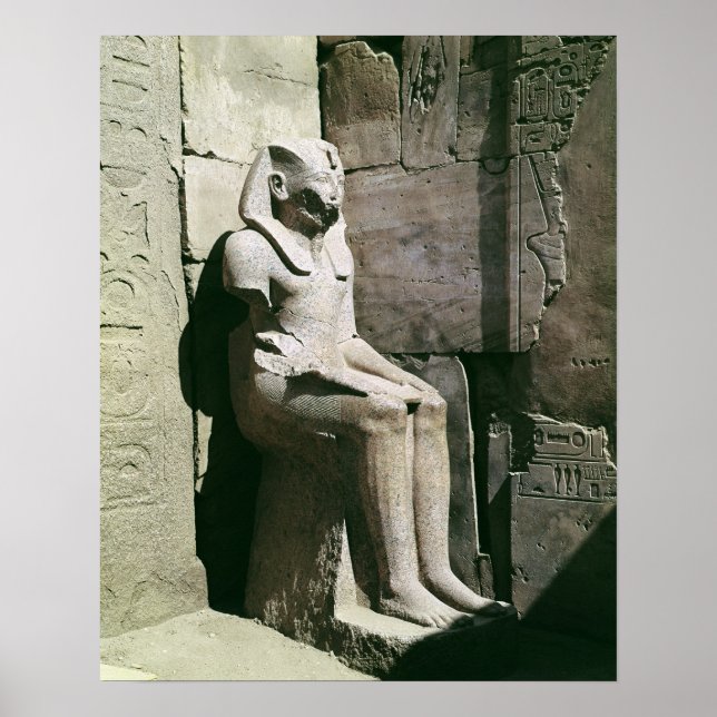 Poster Statue de Tuthmosis III Nouveau Royaume (Devant)