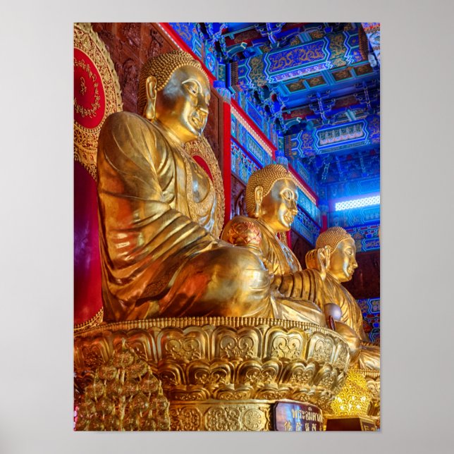 Poster Statue du Bouddha de Chine thaïlandaise (Devant)