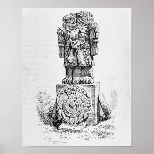 Poster Statue du Coatlicue de la déesse (Devant)