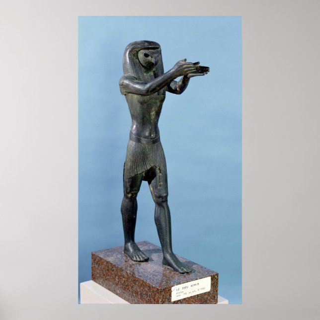 Poster Statue du Dieu Horus Faire un verre (Devant)