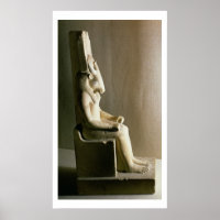 Statue du dieu Montu avec la tête d'un taureau, f